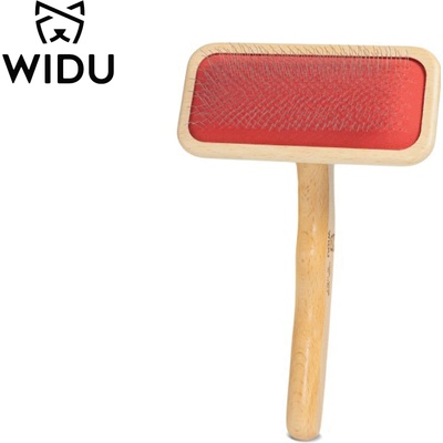WIDU velký kartáč pro středně velké a velké dlouhosrsté psy a kočky z certifikovaného jasanového dřeva s galvanizovanými kovovými zuby 21,5 x 9,5 cm – Hledejceny.cz