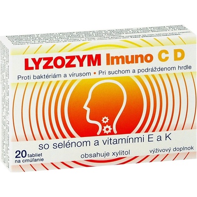 Lyzozym Imuno C D so selénom a Vitamínmi E a K 20 tabliet na žuvanie