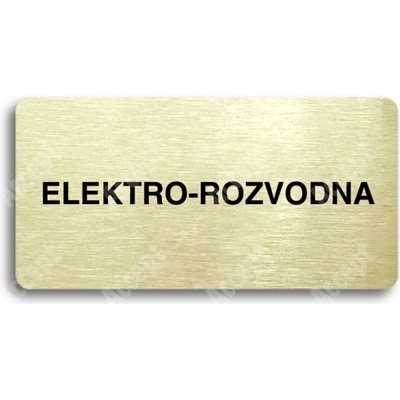 ACCEPT Piktogram ELEKTRO-ROZVODNA - zlatá tabulka - černý tisk bez rámečku