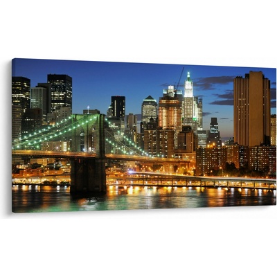 Obraz - Most s New Yorkom, jednodielne 120x70 cm