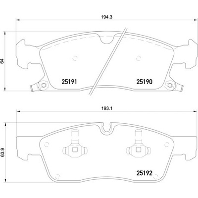 BREMBO Sada brzdových platničiek kotúčovej brzdy P37017