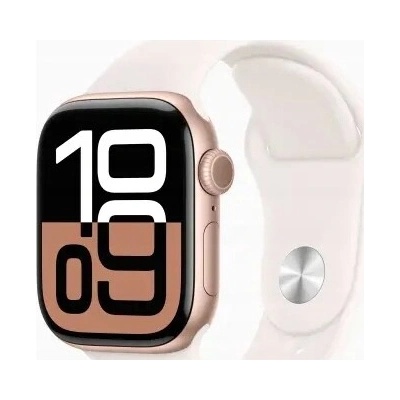 Apple Watch Series 10 42mm ružovo-zlatý hliník so svetlo rumeným športovým remienkom S/M MWWH3ET/A