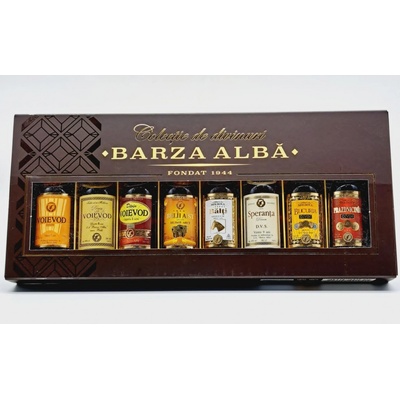 Barza Alba sada minatur brandy 40% (set 8 x 0,05 l)