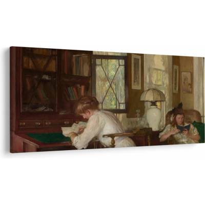 Obraz - Edmund Tarbell, Josephine and Mercie, reprodukcia, jednodielne 250x125 cm