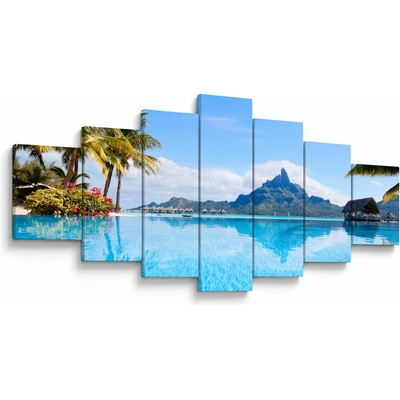 Obraz - Bora-Bora, Francouzská Polynésie, sedmidílný 210x100 cm