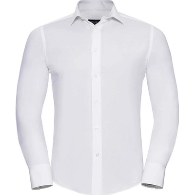 Russell Colection Pánska košeľa dlhý rukáv slim fit B-946M Biela
