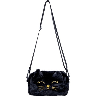 Astra Dívčí kabelka AstraBAG FLUFFY KITTY BLACK 506025005
