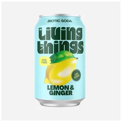 Living Things Soda broskev a pomeranč 12 x 330 ml