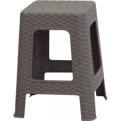 Mega Plast, Taburet I polyratan, 36 x 33 x 33 cm, capuccino