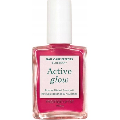 Manucurist Active Glow™ Blueberry, ošetrujúci a posilňujúci lak na nechty, 15 ml