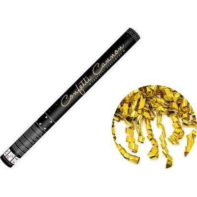 Party Konfety kanón so zlatými serpentínami 60 cm