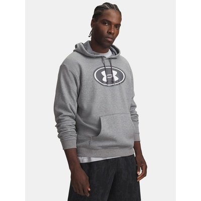 Under Armour Rival Flc Branded Hoodie Man Grey