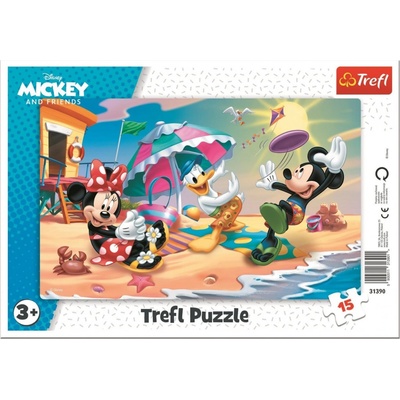 TREFL Mickey a Minnie: Zábava na pláži 15 dílků