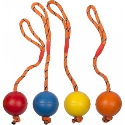 Duvo+ Rubber Ball with Rope Mix 30 cm