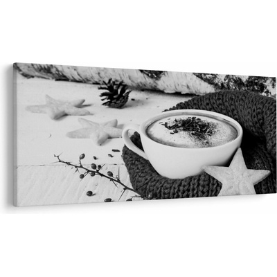 Obraz - Zimné cappuccino, jednodielne 200x100 cm