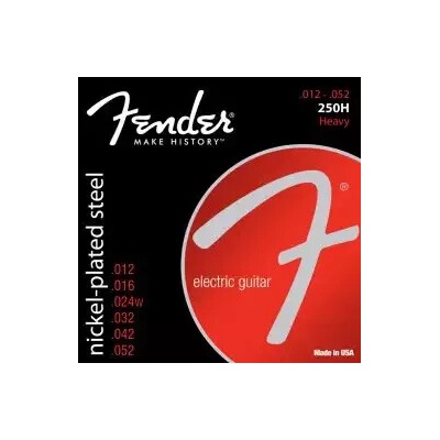 Struny pro elektrickou kytaru Fender 250H Nickel Plated Steel, Ball End 12/52