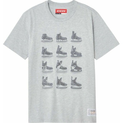 CCM 125 Anniversary Skates Short Sleeve tee Athletic Grey:
