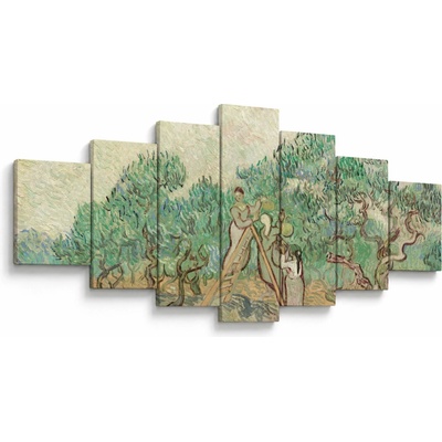 Obraz - Vincent van Gogh, The Olive Orchard, reprodukcia, sedemdielne 210x100 cm