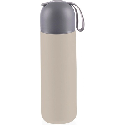 Zopa Termoska na tekutiny so silikónovým držiakom 400 ml Cookie beige