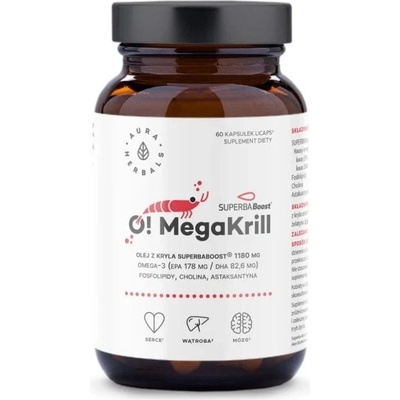 Aura Herbals O! MegaKrill 1180 mg 60 kapsúl