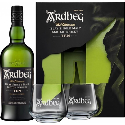 Ardbeg 10y 46% 0,7 l (dárkové balení 2 sklenice)