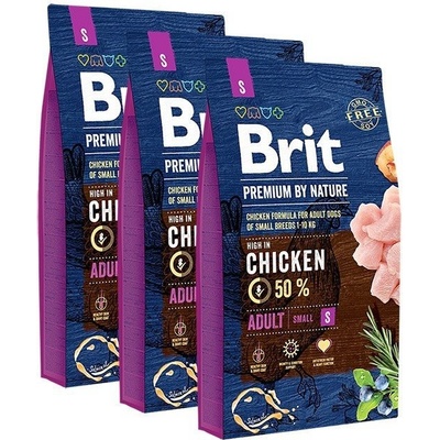 Brit Premium by Nature Adult S 3 x 8 kg