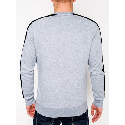 Ombre Clothing mikina bez kapuce Calvin šedá