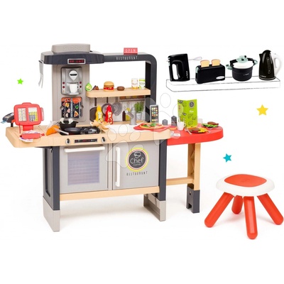 Smoby Set reštaurácia s elektronickou kuchynkou Chef Corner Restaurant s kuchynskými spotrebičmi Tefal