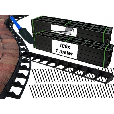 Freeday Záhradný plastový obrubník 100m x 5,8cm hrubý