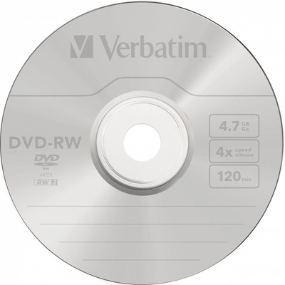 Verbatim DVD-RW, 4,7GB 4x, SERL, jewel, 1ks (43284) – Hledejceny.cz