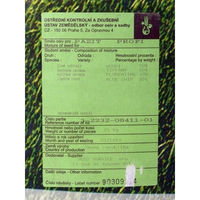 Travní směs PAŽIT zátěžová 25 kg