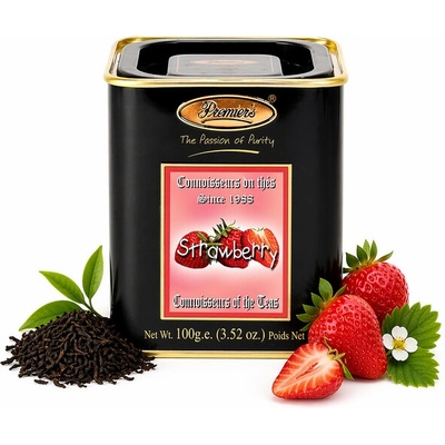 Premier's Černý čaj STRAWBERRY sypaný 100 g
