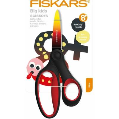 FISKARS - Detské nožnice, pre pravákov, dĺžka 15 cm, čierna/červená 1067853