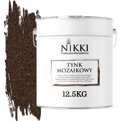 NIKKI Tradycyjna Manufaktura MOZAIKOVÁ OMÍTKA ŽIVIČNÁ 12,5KG INTERIÉROVÁ EXTERIÉROVÁ HNĚDÁ TMAVÁ M95