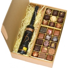 DP chocolate Darčekový box Pralinky 450 g & Destilát Marsen 100ml