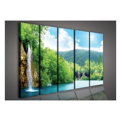 Obraz na plátne viacdielny - OB3355 - Vodopád 150cm x 100cm - S9