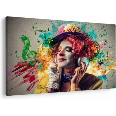 Obraz - Umělkyně se sluchátky, jednodílný 90x60 cm