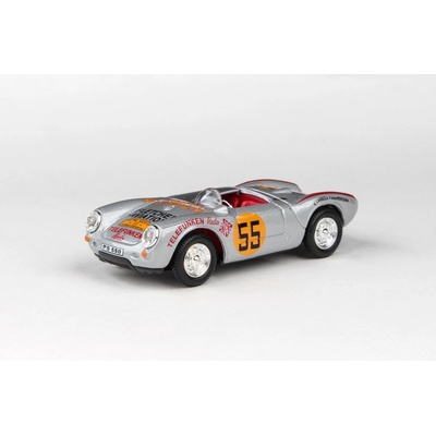 Cararama Porsche 550A Racing stříbrná 1:43