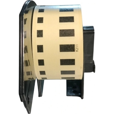 Termo Etiketa nekonečná s okrajom 29 mm x 15,24 m s držiakom, Thermo eco , Biela, Dutinka 25 mm, Vnútorný návin, Permanentné lepidlo, DK-22211, Brother Kompatibilná, Priemer kotúča 60 mm