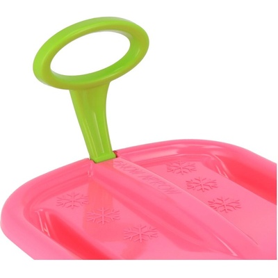 Baby Mix kluzák s pohyblivým madlem SNOW ARROW 74 cm Růžová