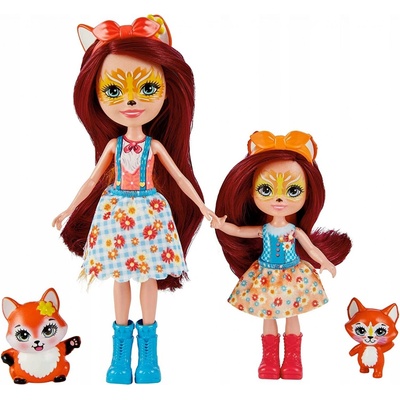 Mattel Enchantimals Siblings Felicity & Feana Fox HCF81