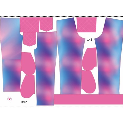 Takoy Panel se střihem rozšířené softshellové kalhoty pastelový gradient 146