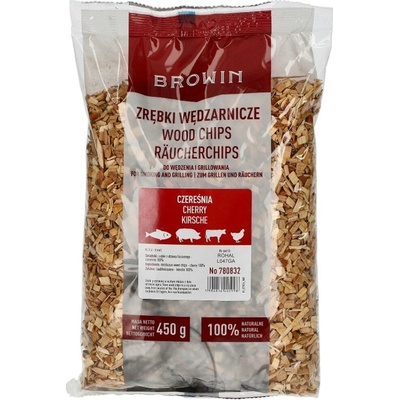 BIOWIN Dřevní štěpka na uzení a grilování 450g třešeň