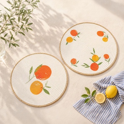 Boltze Prostírání Citrusové léto sada 2 ks 498521 Ø 38xv 0,5 cm
