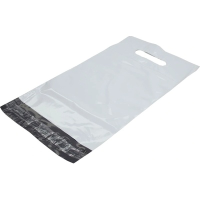 Plastová obálka s uchom šírka 480 mm, dĺžka 730 mm, klopa 45 mm, 50my, v balení 50 ks/bal.