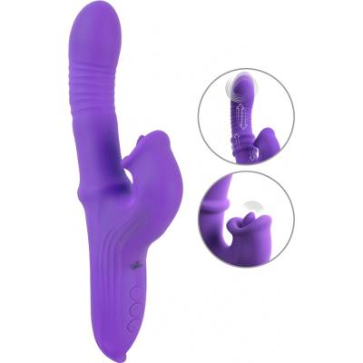 Sweet Smile Thrusting Vibrator with a Moving Ring