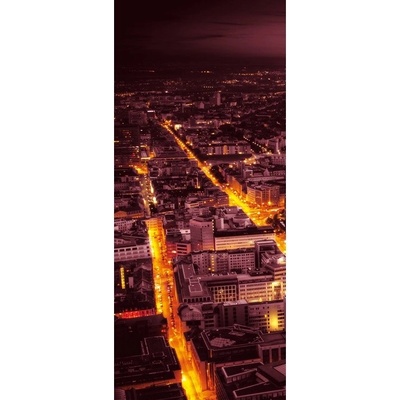 Preinterier Fototapeta - DV0170 - Fialové mesto v noci Samolep. fólia - 91cm x 211cm