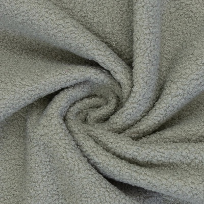 Teddy bouclé fleece - světle šedá 183