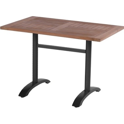 Folding Bistro Hartman s teakovou deskou 110 x 70 cm Barva Carbon Black