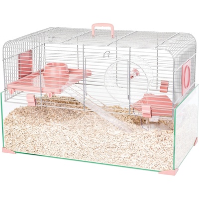 Zolux Panas Colour 50 se skleněným dnem růžová 52 x 29 x 35 cm – Hledejceny.cz
